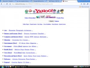 Yahoo! as it appeared in October 1996 used a classic selector screen format, which made Yahoo!'s home page the most popular menu screen for the Internet.